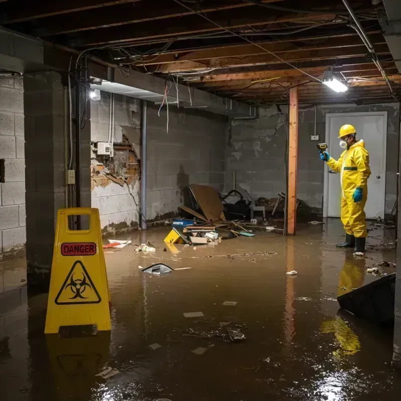 Flooded Basement Electrical Hazard in Edgewater, IL Property